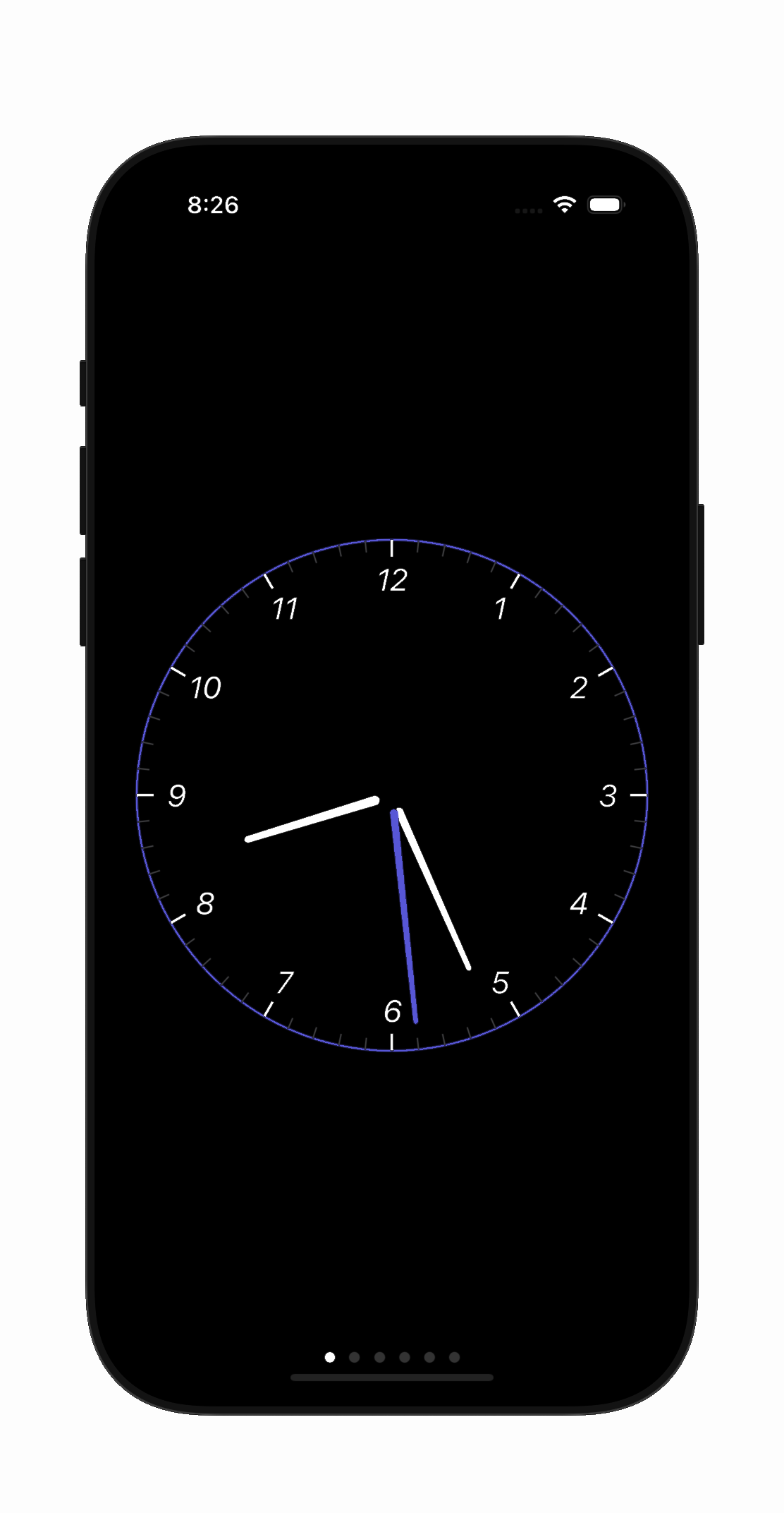 Analog clock face
