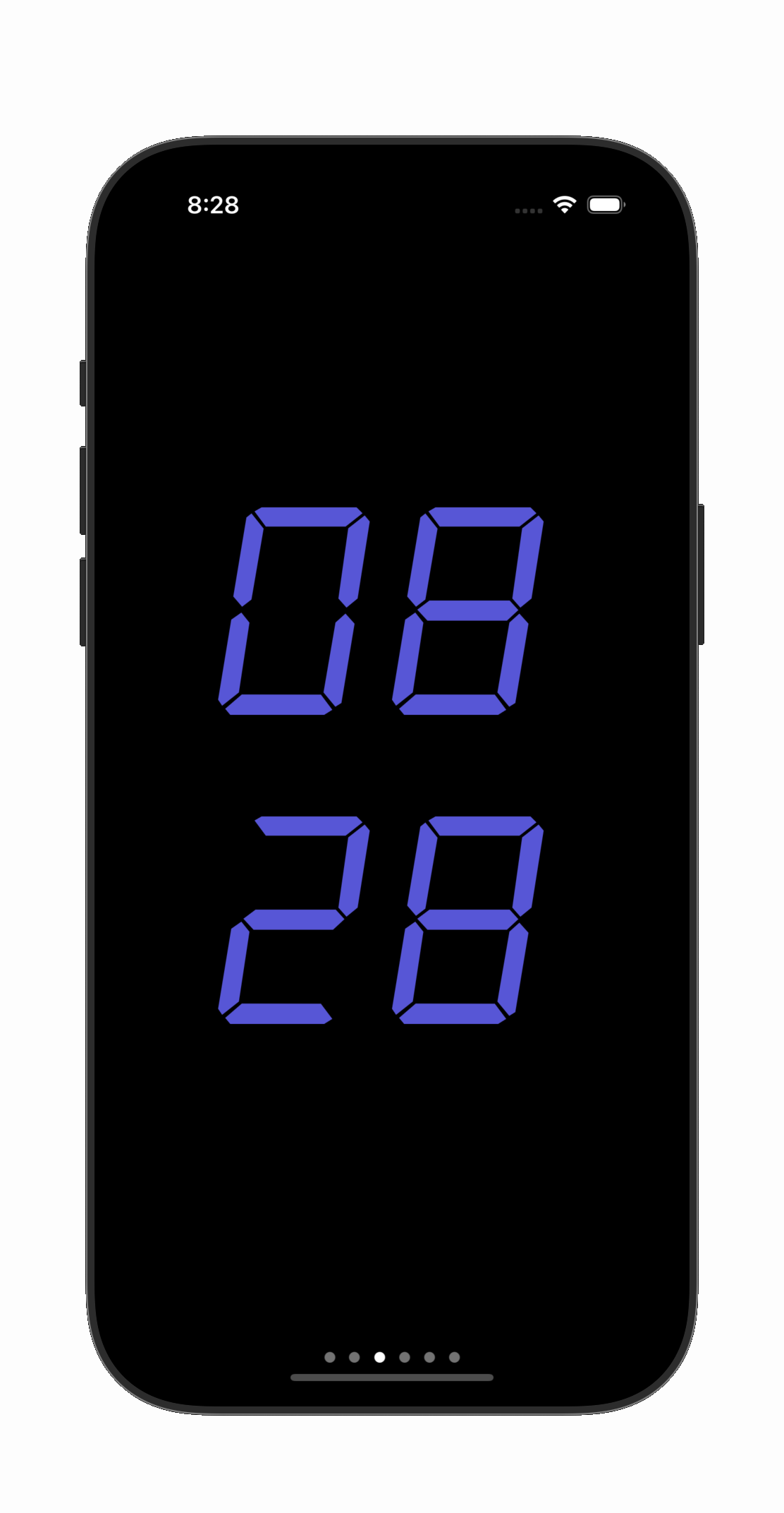 Digital clock face